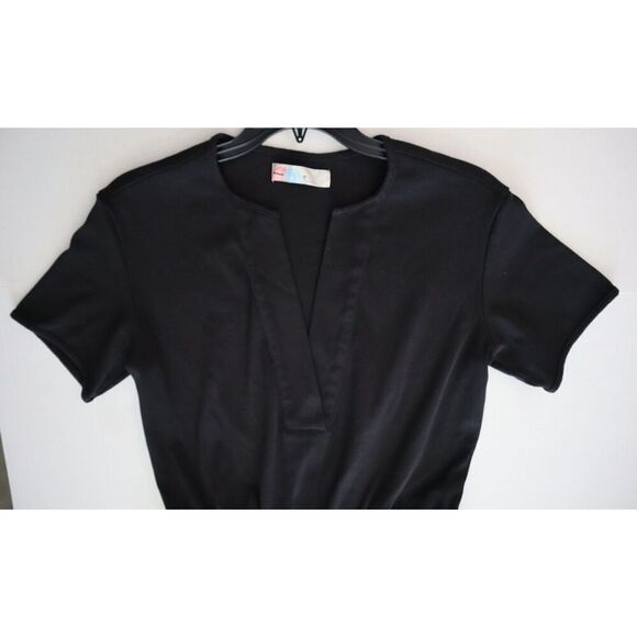 Free People Beach OB1999009 Women's Sz Medium Black Cotton S/S Romper - Picture 5 of 8